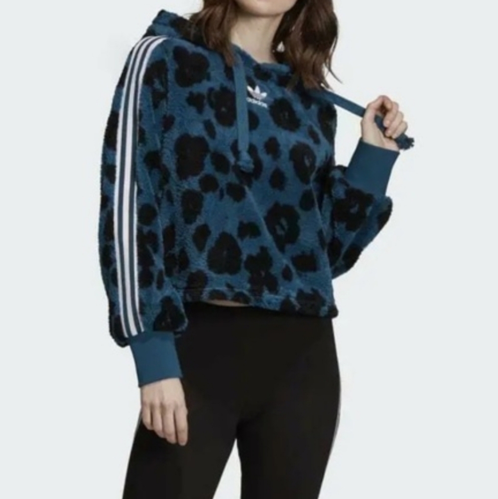 ADIDAS Bellista Sherpa Hoodie Size M - Picture 10 of 11
